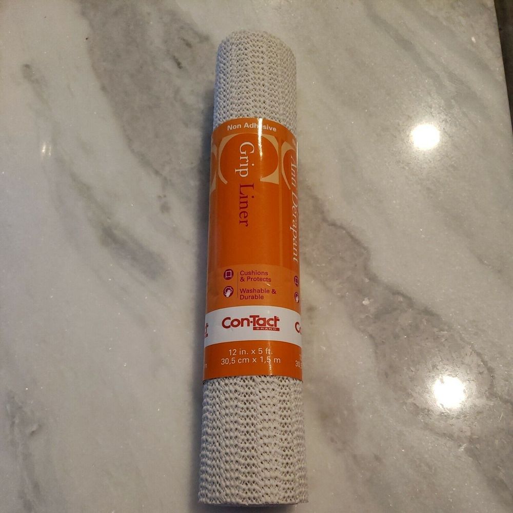 Con-Tact 12 In.‎ x 5 Ft. White Beaded Grip Non-Adhesive Shelf Liner 05F-C6B52-01